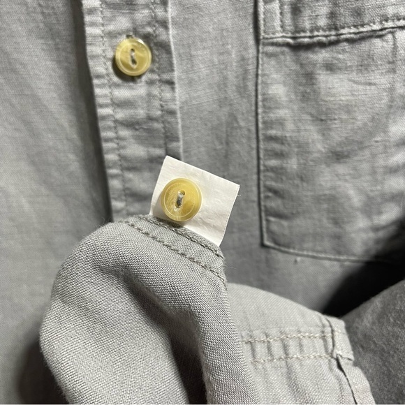 Sean John Linen Blend Casual Button Up Short Sleeve Shirt Men’s Size Medium - Picture 7 of 9